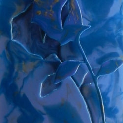 Blue cutout rose 1