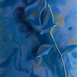 Blue cutout rose 2